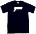 Pistol With Laser Sight Gun Logo Silhouette Women's Regular Fit Tee Shirt in 3 Colors Small thru XXL