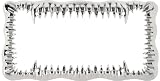 License Plate Frame Chrome - Jaws Shark Teeth