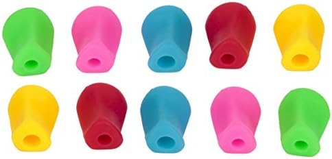Creative Learning Club - Pencil Grips [10 Pack] - Improve Handwriting for Kids, Special Needs, Toddlers, Arthritis, Lefties - 2 Hole Sizes to Fit More Pens & Pencils