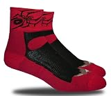 RHINO SOCKS SS series, Tribal Spider, crimson/black, anklet sports cycling biking hiking running socks