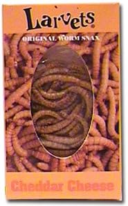 Larvets Original Worm Snax- Cheddar Cheese (12 count)