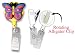 Butterfly 3D Rubber Retractable Badge Holder