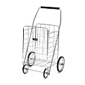 Cart - Easy Wheel Jumbo Shopping Laundry Cart - Chrome