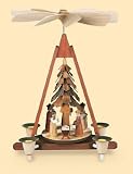 Pyramide de Noël scène de la Nativité, 1 étage, hauteur 30 cm, naturel, Erzgebirge originale de Muller Seiffen MU 10324