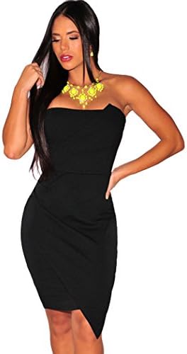 NianNvJiao Women's Cyber Monday Cyber Monday Sexy Boob Tube Top Formal Skirt Black M [Apparel]