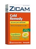 Zicam Cold Remedy RapidMelts with Vitamin C & Echinacea Tablets, Lemon-Lime, 25-Count Box