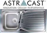Astracast Alto 1.0 Linen Stainless Steel Kitchen Sinks Inset Single Bowl