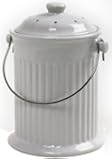 Norpro 1 Gallon Ceramic Compost Keeper, White