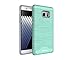 Samsung Galaxy Note 7 Case, Bastex Hybrid Slim Fit Black Rubber Silicone Cover Hard Plastic Teal Brushed Metal Design Kickstand Case with Hidden Credit Card Slot for Samsung Galaxy Note 7