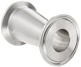 Parker Sanitary Tube Fitting, Stainless Steel 304, Eccentric Reducer, 1-1/2