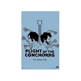 Flight of the Conchords (Bret McKenzie & Jemaine Clement, Blue) TV Poster Print - 24" X 36"
