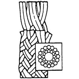 Buccaneer Rope Co. Marine Double Braid Nylon Dock Line Spools Gold white 5 8in. X 300ft by