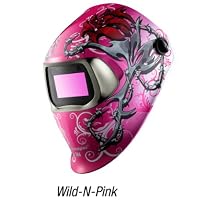 3M Speedglas Wild-N-Pink Welding Helmet 100, Welding Safety 07-0012-31WP/37229(AAD), with 3M Speedglas Auto-Darkening Filter 100V, Shades 8-12