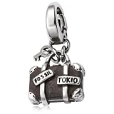Fossil Damen-Charm Koffer Edelstahl braun JF83018040von "Fossil"