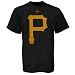 Pittsburgh Pirates -Black- Cooperstown Throwback Official Logo T-Shirt