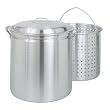 Bayou Classic 4060 60-Quart Aluminum Stockpot with Steam/Boil Basket
