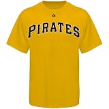 MLB Majestic Pittsburgh Pirates Wordmark T-Shirt - Gold