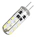 Kakanuo G4 LED Bulb 10-18V AC/DC Cool White 6000K 2 Watt Bi-pin Base 24x3014SMD LED Corn Bulb Non-dimmable (Pack of 4)