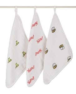 aden + anais 100% Cotton Muslin Washcloth, Mod About Baby, 3 Count