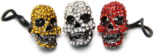 U-B Gothic Skull Head Charms for Rainbow Loom-(3 Charms)