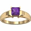 14K Yellow Gold Amethyst Ring