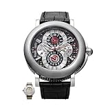 Gerald Genta AQG-Y-66-915-CN-BD Arena Black with Silver Subdials Dial Leather Alligator Mens... 