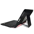 GreatShield Ultra Thin Wireless Bluetooth Keyboard Leather Folio Case with Stand for Apple iPad 4 / iPad 3 / iPad 2 - (Black/Pink)