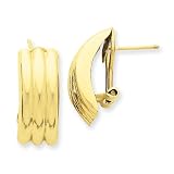 14k Omega Post Earrings