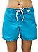 Kechika Women's Solid Poly Boardshorts Full Cut Boardshort with Normal Waistline