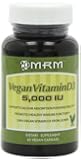 MRM Vegan Vitamin D3 5000IU Veg Capsules, 60 Count