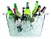 Bar Craft Clear Acrylic Large Square Drinks Pail/ Cooler