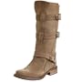 Steve Madden Women's Buck Calf Length Buckle Boot,Taupe Suede,6 M US
