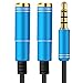 Headset Adapter Kit, AFUNTA U Shape 3.5mm Y Splitter for Audio Headphone and MIC + 3.5mm 4 Position to Dual 3 Position 3.5mm M/F, Compatible with iPhone iPad Samsung LG Smartphone PS4 Earphone Tablet