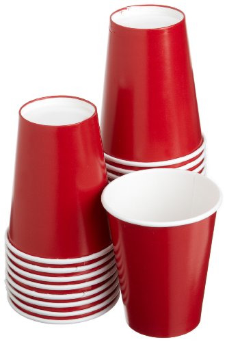 Creative Converting Paper Hot/Cold Cups, 9-Ounce., Classic Red Color, Package Of 24,   (Pack of 5)