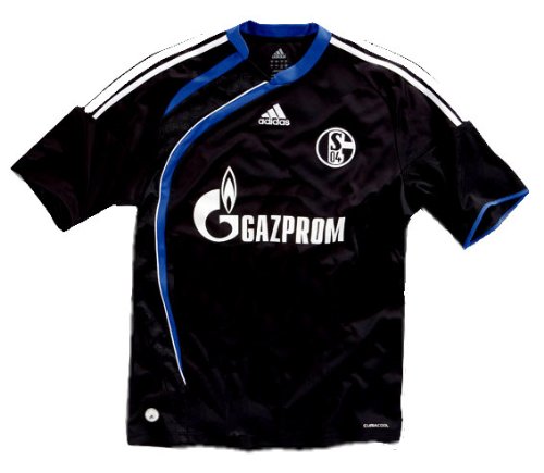 Adidas FC Schalke 04 Auw�rts-Trikot schwarz blau 2009-2010 Farbe: schwarz blau wei� (black royal blue white) - Gr��e: L