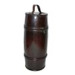 Wood Round Barrel Box For One Bottle