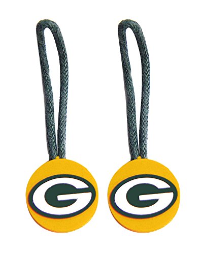 NFL Green Bay Packers Sports Team Logo Zipper Pull Charm Tag Set Luggage Pet Id by Aminco International