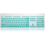 Cosmos &reg; Aqua Blue Premium Silicone Keyboard Cover Skin Case Protector for Logitech Wireless Keyboard Mk520