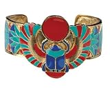 Egyptian Scarab Bracelet - Pewter - 2.5'' Diameter