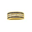 14K Yellow/White Gold 1/2 ct. Diamond with 1 1/3 ct. Sapphire Bridal Anniversary Band