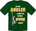 Fun-T Shirts " Angler-Wurm !!! " Größen S - XXL