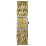 Omega 14k Solid Gold and Diamond Ladies Vintage Watch - Mesh Band - OMW1300-A by Omega