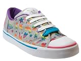 Babycham Basic Lace Rainbow Stripe Grey Marl Jersey Womens Trainers