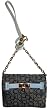 Women's Calvin Klein Purse Handbag Keylock Crossbody Khaki/Brown/Off-White