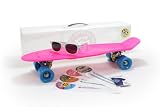 Stereo Vinyl Cruiser Plastic Complete Skateboard (Pink, 22.5x6-Inch)