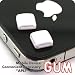 貼って使えるストラップの穴★ＧＵＭ(ホワイト)【iPhone4S対応】