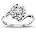 April-Cubic Zirconia' Mother's Day Diamond Ring in 14k White Gold (H/I1-I2, 1/6 ct. tw.)