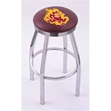 Arizona State Sun Devils 30 Single-ring Swivel Bar Stool with Chrome Accent Ring
