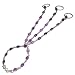 Silver Slave Bracelet Amethyst Gemstone Jewelry 7 inches