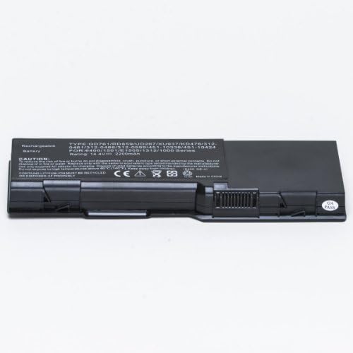DE6400-4 - 4 cells - Laptop Battery For Dell Inspiron 1501 1505 6400 E1501 E1505 Latitude 131L Vostro 1000 (2200mAh)